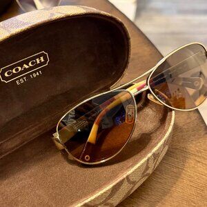 COACH Aviator Sunglasses - HC7003 Kristina - GREAT Condition!